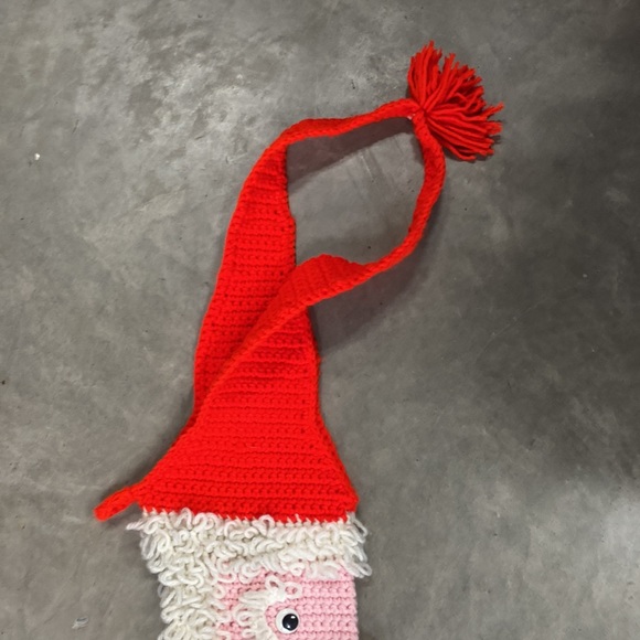 VINTAGE Knit Loopy Santa Stocking 1970’s - Picture 5 of 9